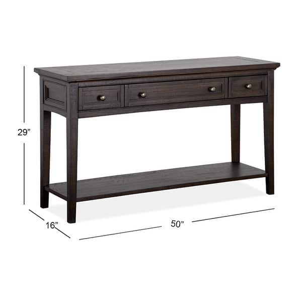 Magnussen Home Westley Falls Graphite Rectangular Sofa Table - 50''W x 16''D x 29''H