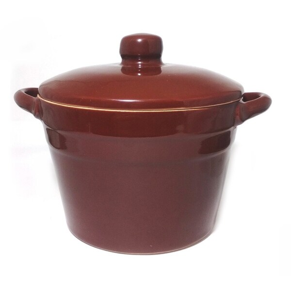 STP Goods 2.6-Quart Stoneware Baking Pot with Lid. Opens flyout.