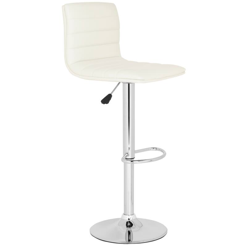 SAFAVIEH Starr White Adjustable Swivel Bar Stool - 15.4" x 18.5" x 34.7" - 15Wx19Dx41H