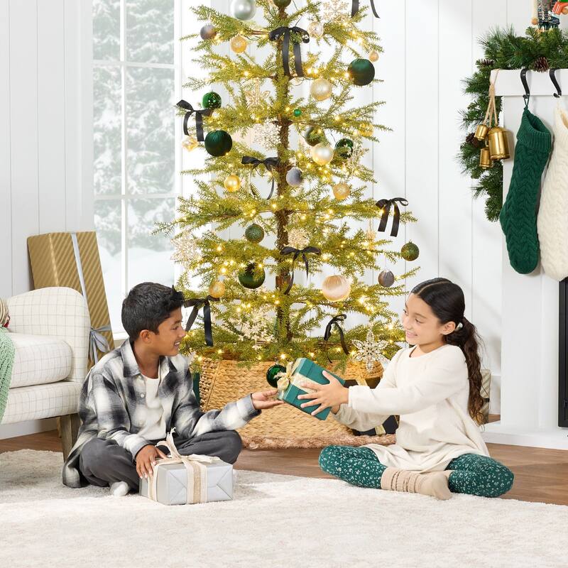 Pre-Lit Sparse Christmas Tree w/ 2-in-1 LED Lights