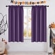 preview thumbnail 45 of 85, Deconovo Solid Rod Pocket Curtain Panel Pair, Set of 4 Panels 42x54 Inch - Purple Grape