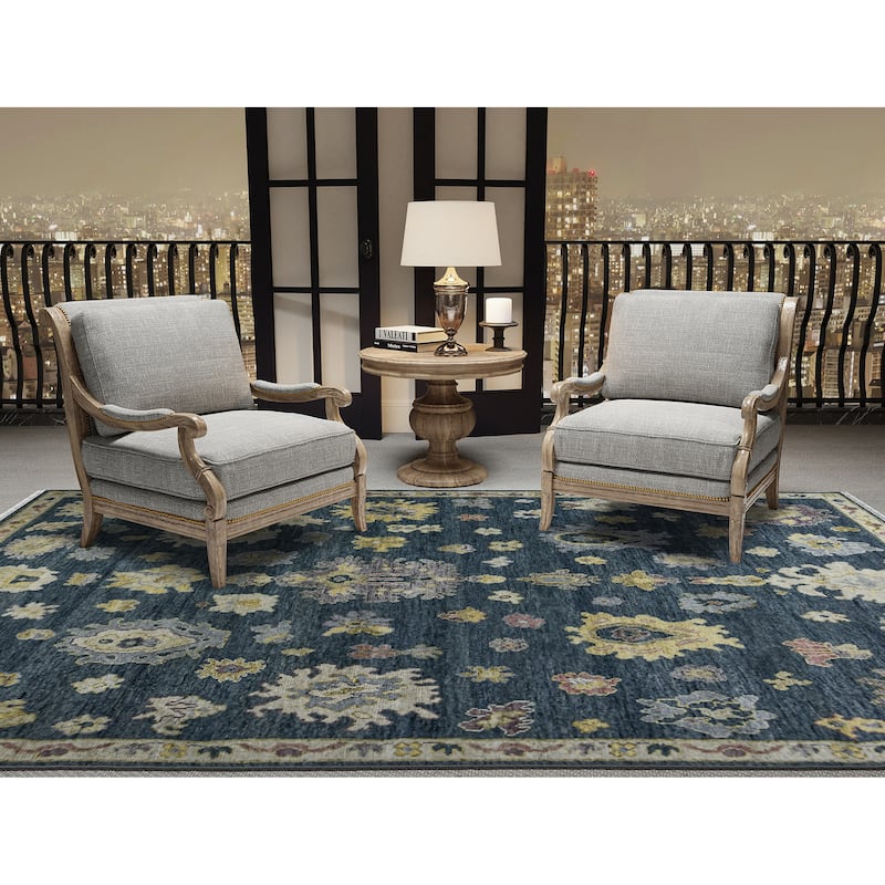 Jaigarh Carmina Traditional Oriental Hand-Knotted Area Rug - 10' x 14' - Medium Blue
