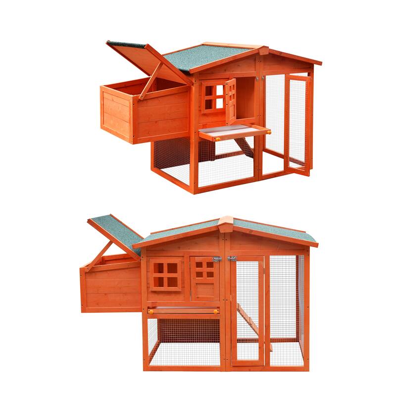 Wooden Chicken Coop Waterproof with Removable,Nesting Box