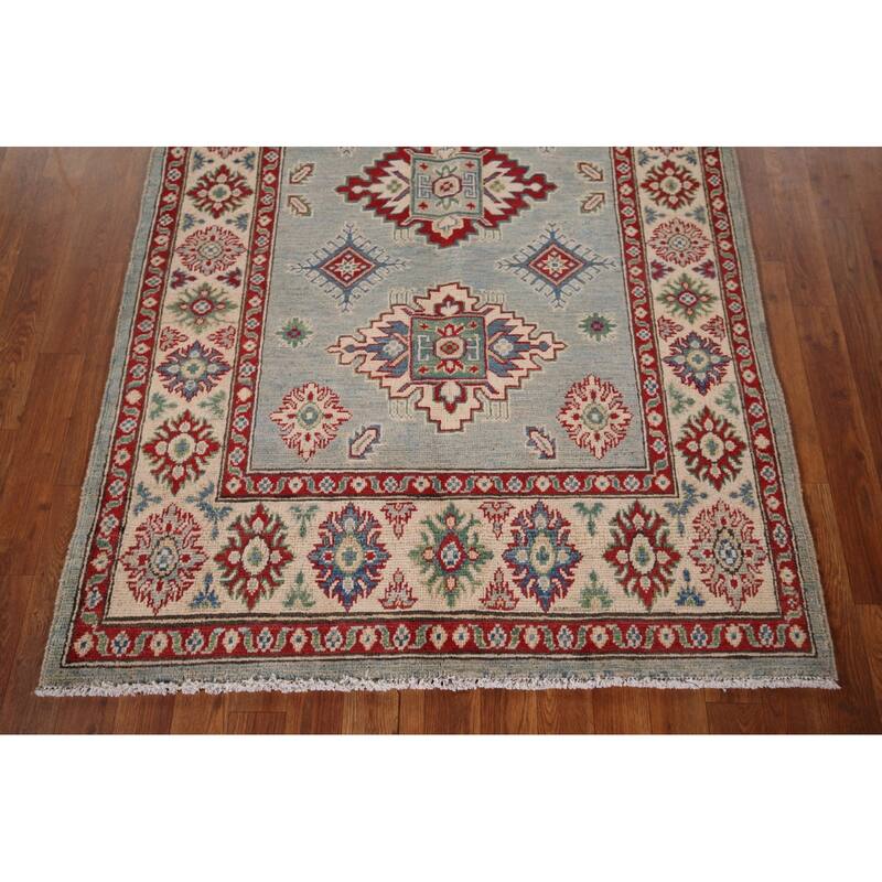 Kazak Oriental Area Rug Handmade Bedroom Wool Carpet - 3'11" x 5'11"