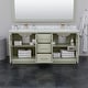 preview thumbnail 11 of 45, Strada 72-Inch Double Vanity Set, Cultured Marble Top, 70-Inch Mirror
