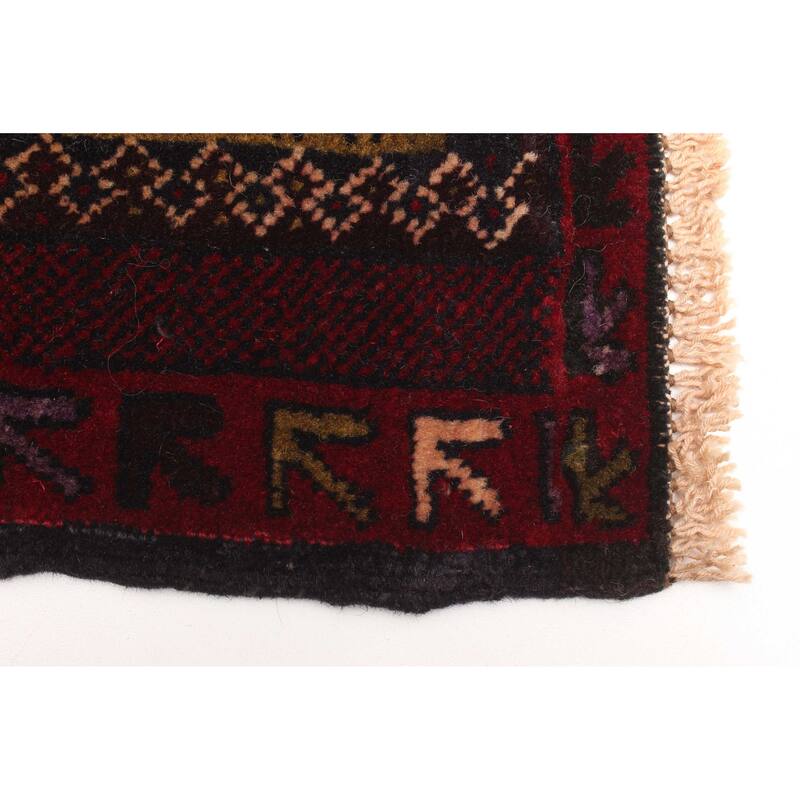 ECARPETGALLERY Hand-knotted Teimani Dark Brown Wool Rug - 3'2 x 4'7