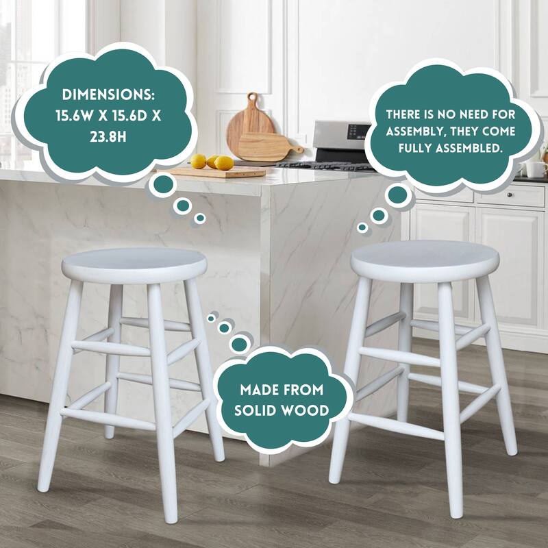 International Concepts Round Scooped Seat Stool