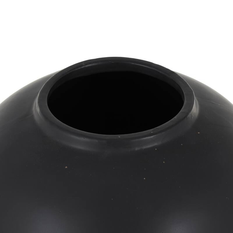 Ceramic Rounded Hourglass Decorative Jars with Lid and Ball Knob - White or Black- Roche River Decor