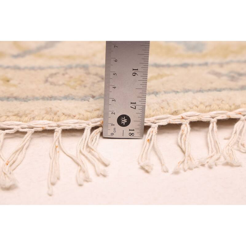 ECARPETGALLERY Hand-knotted Royal Oushak Ivory Wool Rug - 7'11 x 7'11