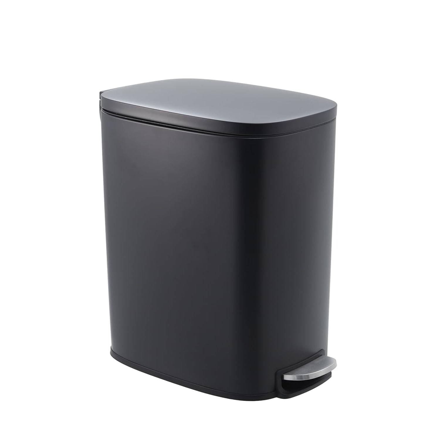 13-Gallon Slim Stainless Steel Trash Can with Soft-Close Lid - Narrow Design