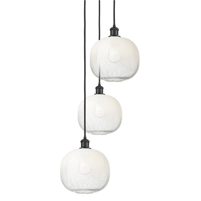 Innovations Lighting 113B-3P-37-17 Brookhaven Sphere Pendant - Matte Black / Opal