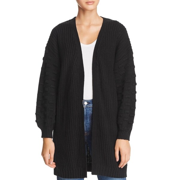 medium length black cardigan