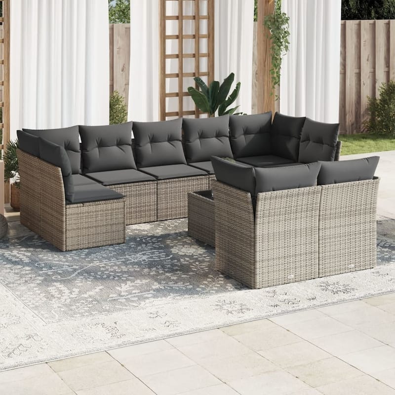 vidaXL Garden Sofa Set Gray - 21.7 x 21.7 x 14.6