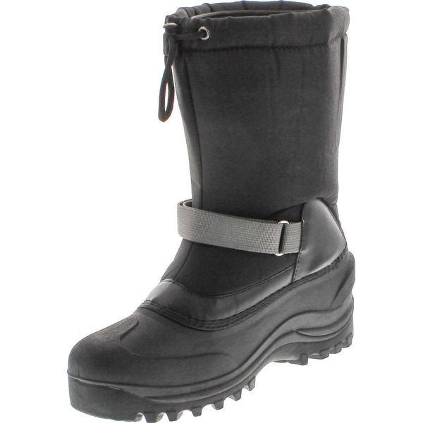 all black snow boots