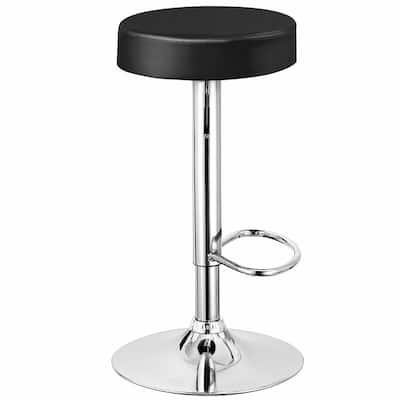 1 PC Round Bar Stool Adjustable Swivel Pub Chair - 14" x 26" - 34" (D x H)