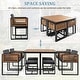 preview thumbnail 2 of 16, 18-Pieces Acacia Wood Patio Dining Set, 8 Cushioned Chairs & 8 Ottomans & 2 Square Table