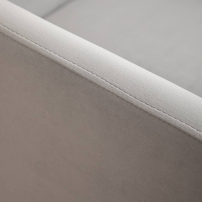 SEYNAR Mid Century Modern Velvet Accent Armrest 27-inch Tall Bar Stool Set of 2 with Metal Frame