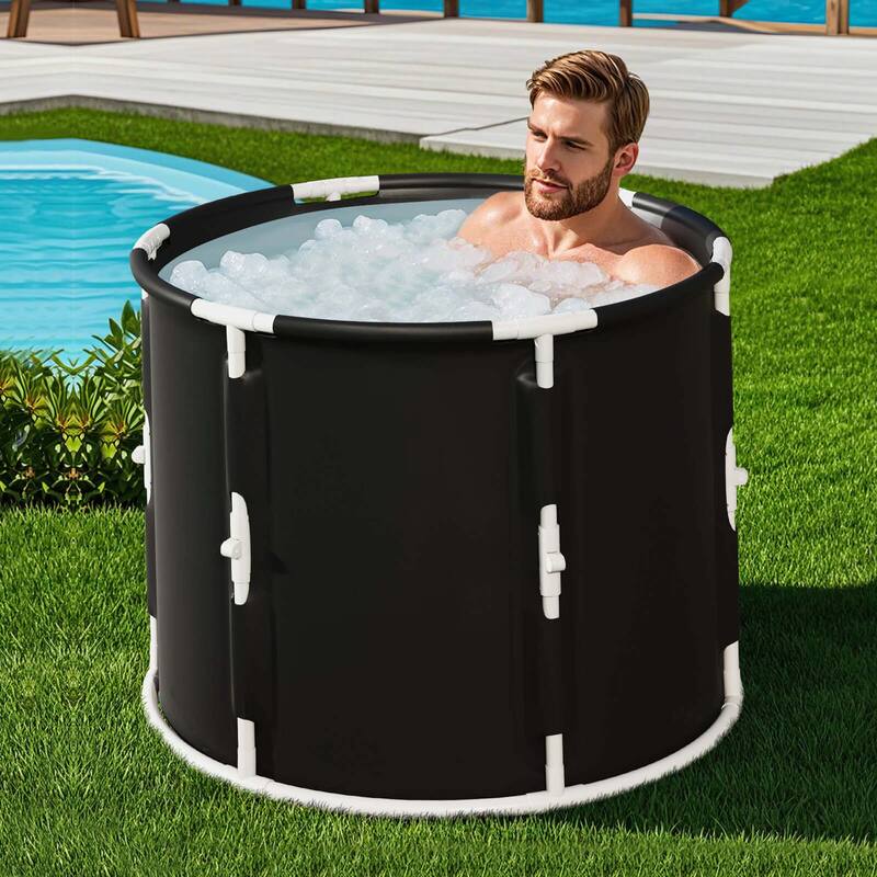 Costway Foldable Ice Bath Tub with Plunge Pool for Recovery Cold Water - See Details