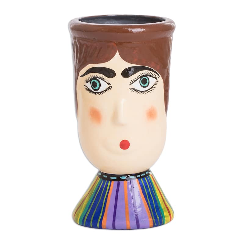 Novica Handmade San Felipes Giant Ceramic Flower Pot