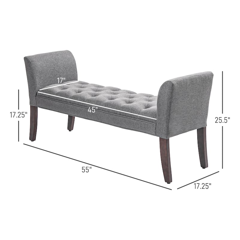 Upholstered Bedroom Entryway Bench