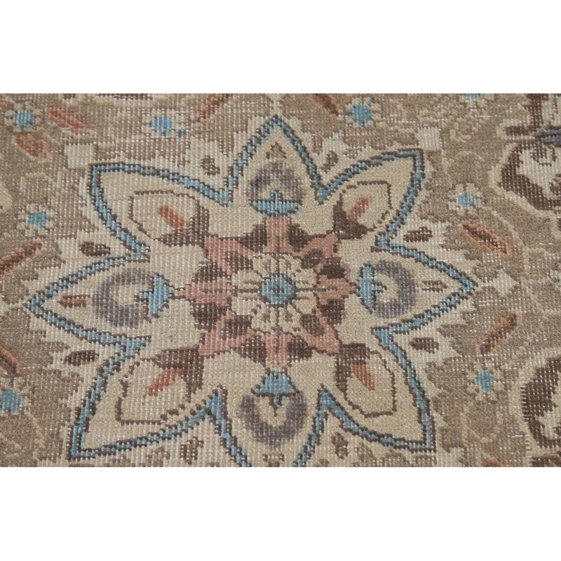 Medallion Tabriz Persian Area Rug Floral Handmade Wool Carpet - 8'0"x 11'3"