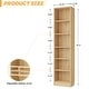 preview thumbnail 7 of 5, 80" Tall 6-Tier Bookcase With 2 Adjustable Shelves, Modern Open Storage Shelf for Home Office and Bedroom