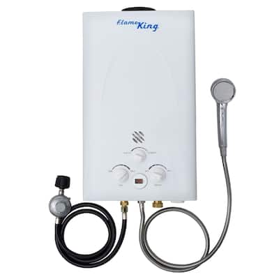 Flame King Portable Tankless Water Heater Propane Outdoor Shower 10L