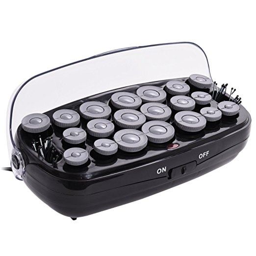 Vokai Labs Hot Rollers Flocked Velvet Coated Hairsetter - 20 Piece Hair Setter Kit with Roller & Butterfly Clips