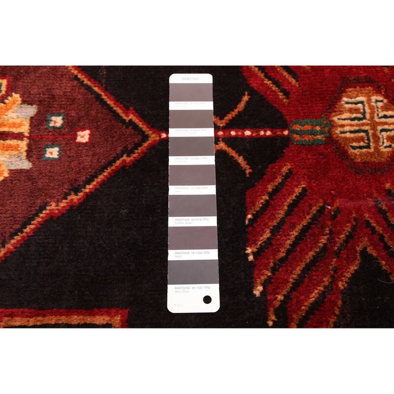 ECARPETGALLERY Hand-knotted Konya Anatolian Black, Red Wool Rug - 3'11 x 9'1