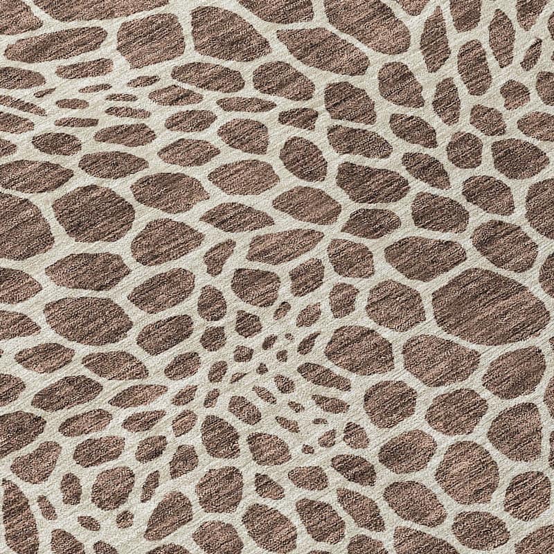 Machine Washable Indoor/ Outdoor Chantille Animal Print Rug