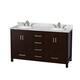 Option Espresso / White Carrara Marble Top / Brushed