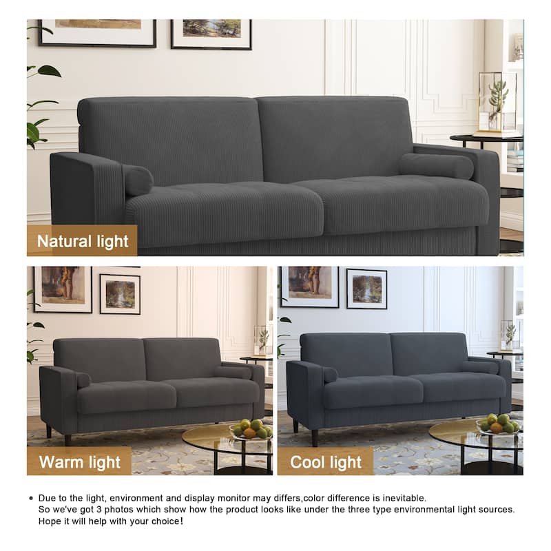63.3"W Living Room Corduroy Loveseat Sofa