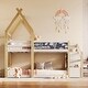 preview thumbnail 19 of 34, Twin House Bunk Bed with Stairs & Blackboards - Playful Design for Kids