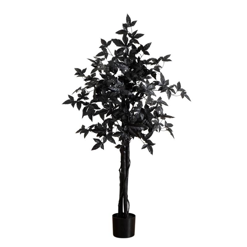 Halloween Maple Artificial Potted Tree - 4' - Unlit