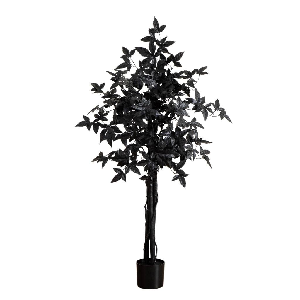 Halloween Maple Artificial Potted Tree - 4' - Unlit