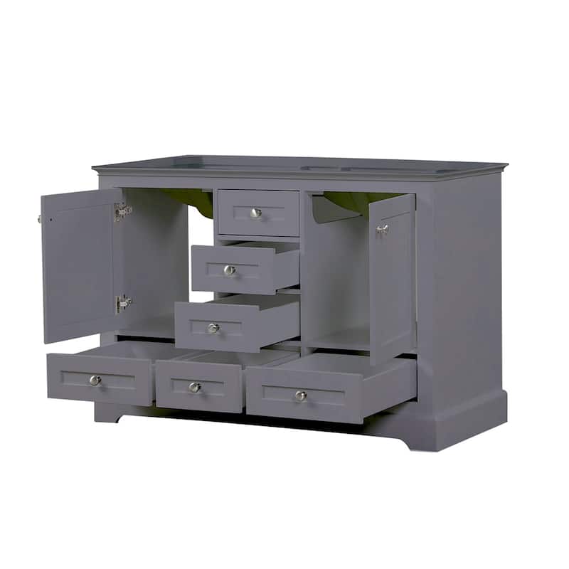 Dukes 48 in. W x 22 in. D Dark Grey Double Bath Vanity