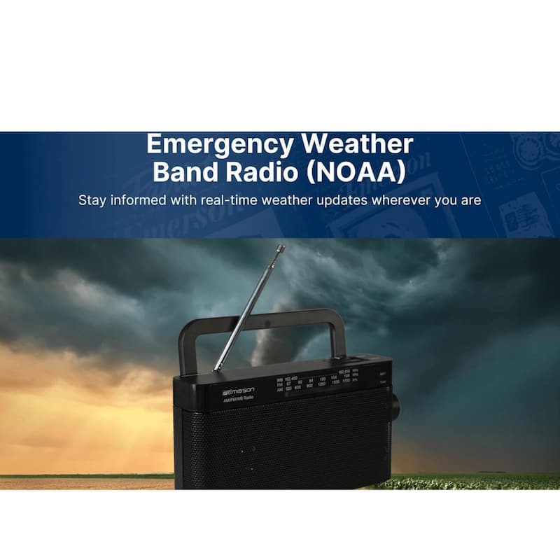 Emerson AM/FM/WB Radio with Telescopic Antenna