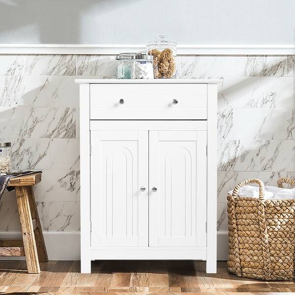 Shop Gymax Bathroom Storage Cabinet Free Standing Large Drawer W