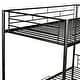 preview thumbnail 17 of 22, Twin Over Twin Metal Bunk Bed with Shelf and Guardrails, Separate Into 2 Twin Beds