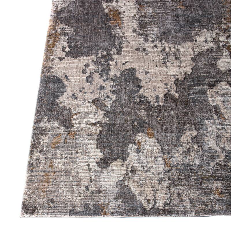 Bashian Miliani Cream & Grey Contemporary Area Rug