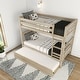 preview thumbnail 14 of 19, Scandinavian Twin Over Twin Bunk Bed With Twin-Size Trundle
