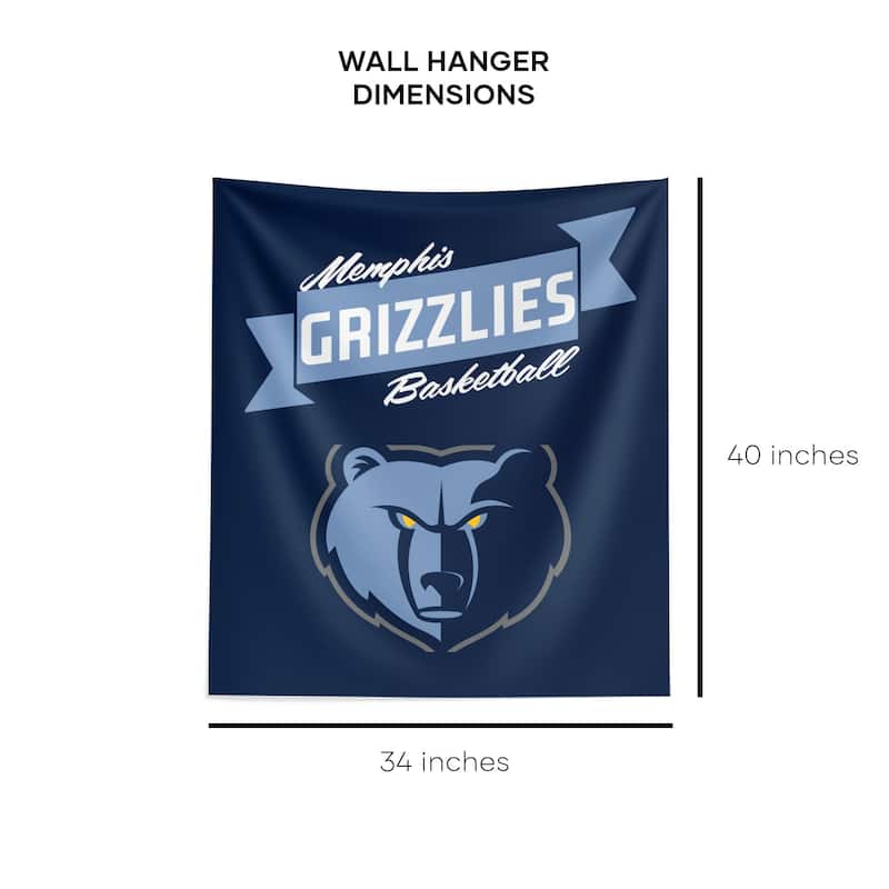 NBA Premium Grizzlies Printed Wall Hanging - 34"x40"