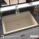 preview thumbnail 40 of 61, Karran Top Mount 33 in. Large Single Bowl Quartz Kitchen Sink