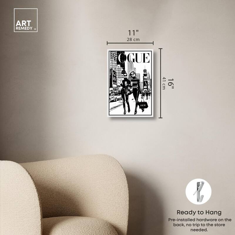 Shopping Gals Cover II Canvas by Art Remedy