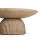 preview thumbnail 28 of 45, Studio London Maddox Single Round Coffee Table Stone Marble Effect