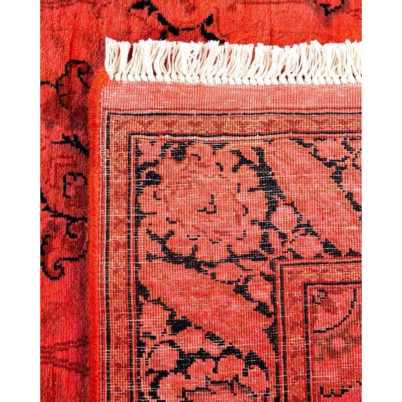 Fine Vibrance, One-of-a-Kind Hand-Knotted Runner Rug - Orange, 2' 7" x 15' 10" - 2' 7" x 15' 10"