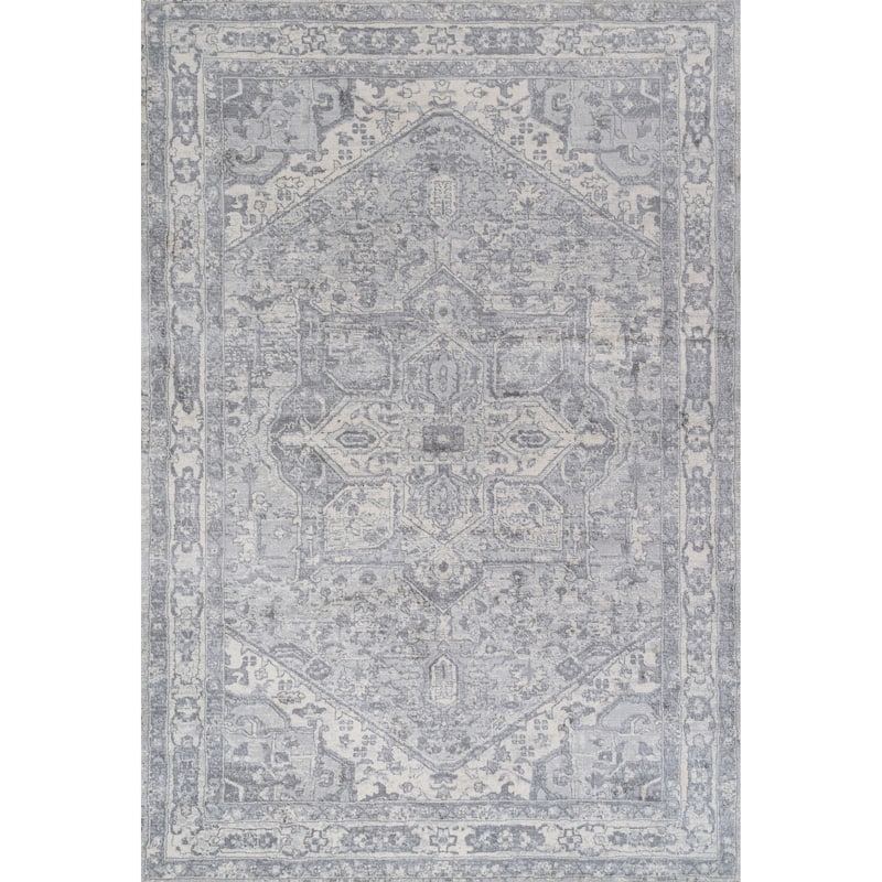 JONATHAN Y Traditional Persian Vintage Medallion Area Rug - 3 X 5 - Light Gray