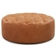 preview thumbnail 24 of 34, Poly & Bark Ascot Ottoman - Full Grain Genuine Italian Leather Cognac Tan