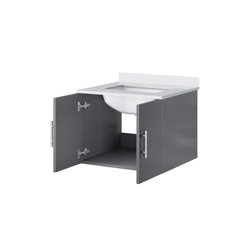 Geneva Bath Vanity with Quartz Top & Sink