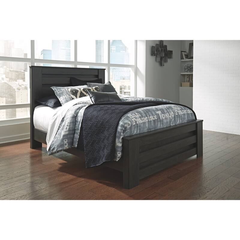Brinxton Black Panel Bed